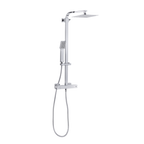 Thermostatic Shower Mixer Set 20 x 20cm Square Head with Adjustable Rail - Chrome DH316