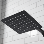 Thermostatic Shower Mixer Set 20 x 20cm Square Head with Adjustable Rail - Black DH317