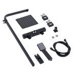Thermostatic Shower Mixer Set 20 x 20cm Square Head with Adjustable Rail - Black DH317