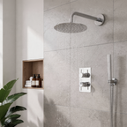 Concealed Thermostatic Shower Set 20cm Round Head & Hand Shower - Chrome DH318