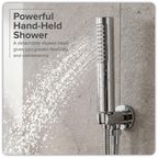 Concealed Thermostatic Shower Set 20cm Round Head & Hand Shower - Chrome DH318