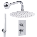 Concealed Thermostatic Shower Set 20cm Round Head & Hand Shower - Chrome DH318