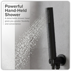 Concealed Thermostatic Shower Set 20cm Round Head & Hand Shower - Black DH319