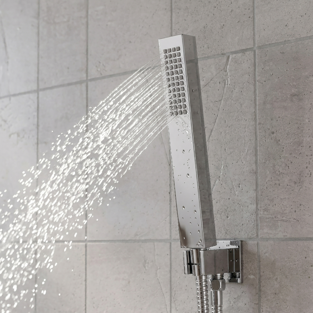 Concealed Thermostatic Shower Set 20 x 20cm Square Head & Hand Shower - Chrome DH320