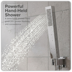 Concealed Thermostatic Shower Set 20 x 20cm Square Head & Hand Shower - Chrome DH320