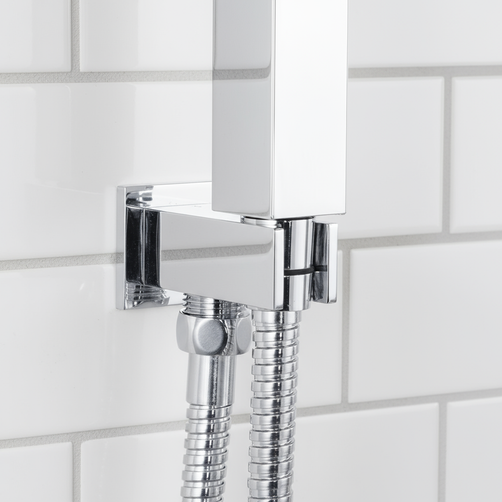 Concealed Thermostatic Shower Set 20 x 20cm Square Head & Hand Shower - Chrome DH320
