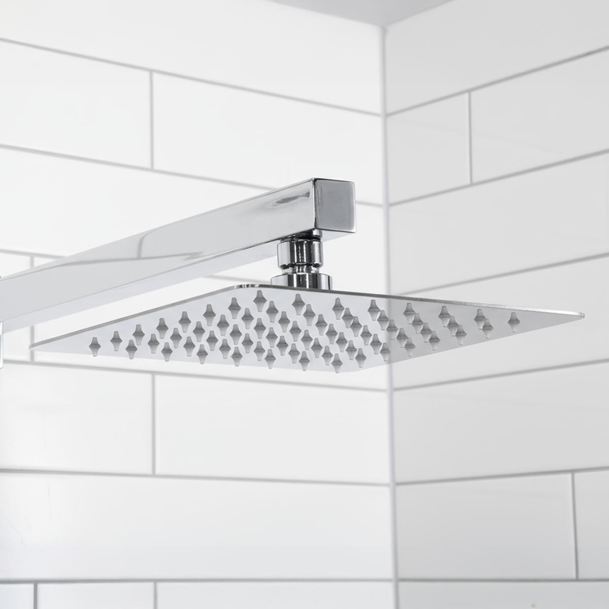 Concealed Thermostatic Shower Set 20 x 20cm Square Head & Hand Shower - Chrome DH320