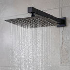 Concealed Thermostatic Shower Set 20 x 20cm Square Head & Hand Shower - Black DH321