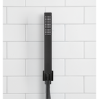 Concealed Thermostatic Shower Set 20 x 20cm Square Head & Hand Shower - Black DH321