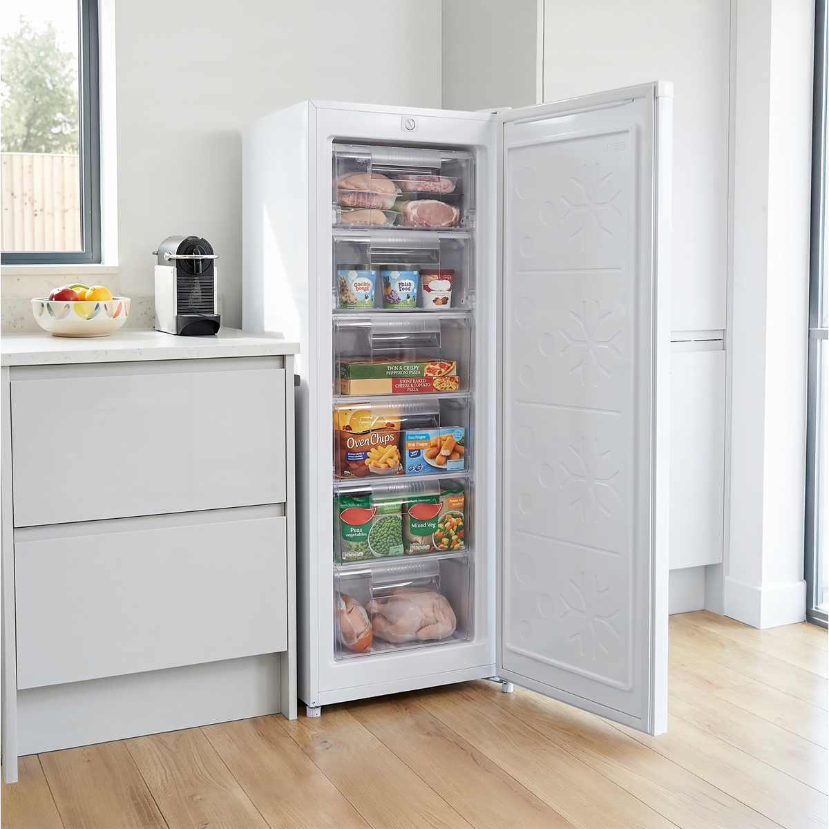 Freestanding Tall Freezer 177L Capacity – White DH324