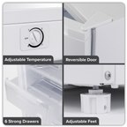Freestanding Tall Freezer 177L Capacity – White DH324