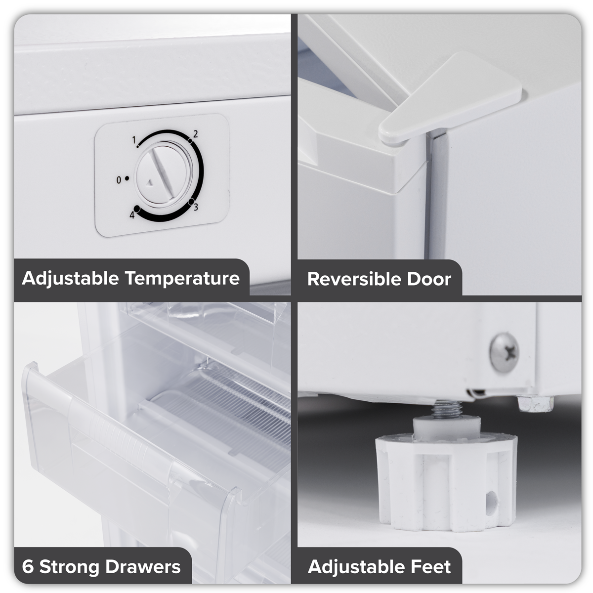 Freestanding Tall Freezer 177L Capacity – White DH324