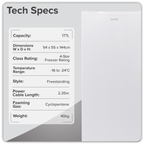 Freestanding Tall Freezer 177L Capacity – White DH324