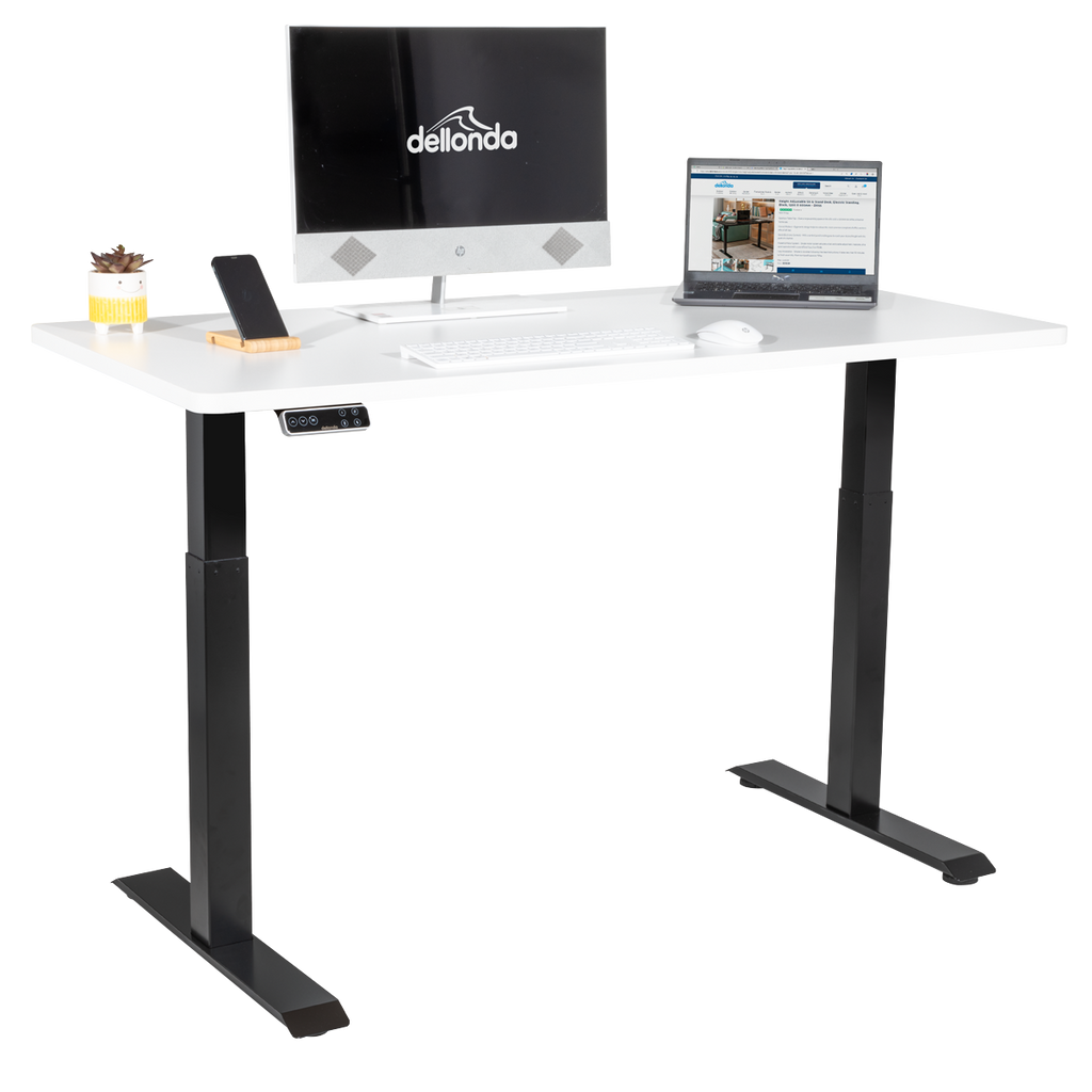 Dual Motor Height-Adjustable Electric Standing Desk - White DH32