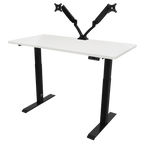 Dual Motor Height-Adjustable Electric Standing Desk - White DH32