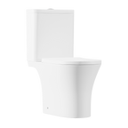 Close-Coupled Toilet with Soft Close Seat, Dual Flush Cistern & Rimless Flush – White DH332