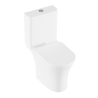 Close-Coupled Toilet with Soft Close Seat, Dual Flush Cistern & Rimless Flush – White DH332