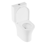 Close-Coupled Toilet with Soft Close Seat, Dual Flush Cistern & Rimless Flush – White DH332