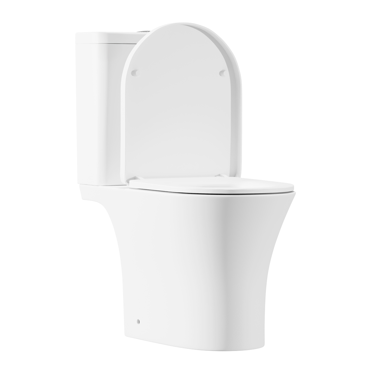 Close-Coupled Toilet with Soft Close Seat, Dual Flush Cistern & Rimless Flush – White DH332
