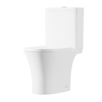 Close-Coupled Toilet with Soft Close Seat, Dual Flush Cistern & Rimless Flush – White DH332