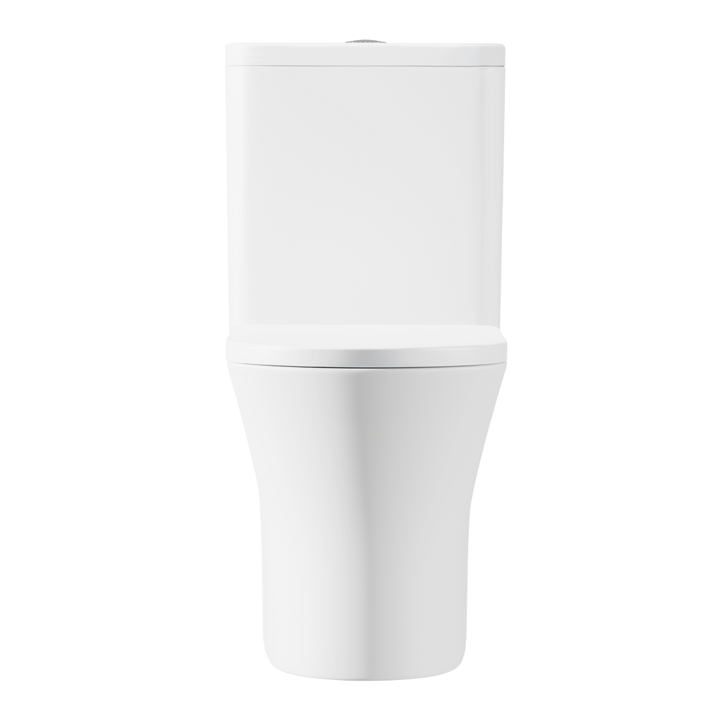 Close-Coupled Toilet with Soft Close Seat, Dual Flush Cistern & Rimless Flush – White DH332
