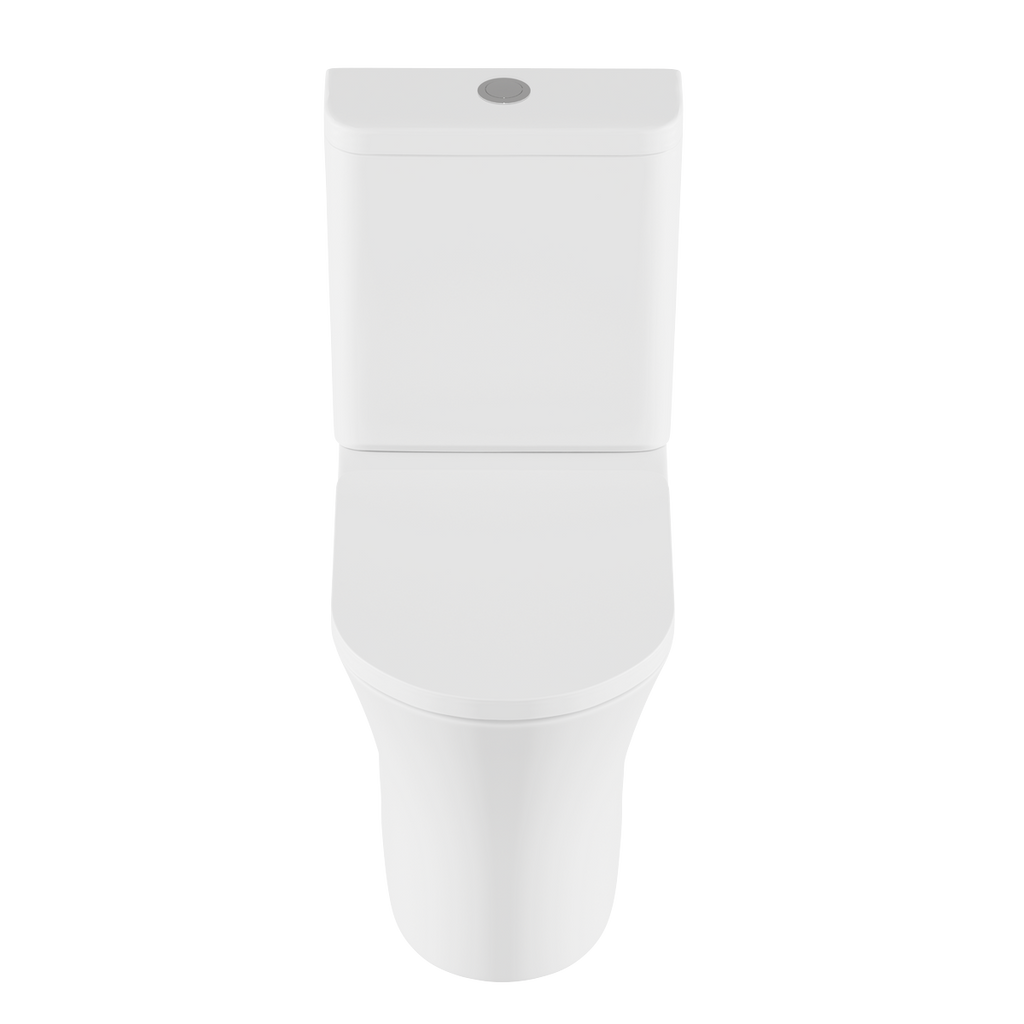 Close-Coupled Toilet with Soft Close Seat, Dual Flush Cistern & Rimless Flush – White DH332