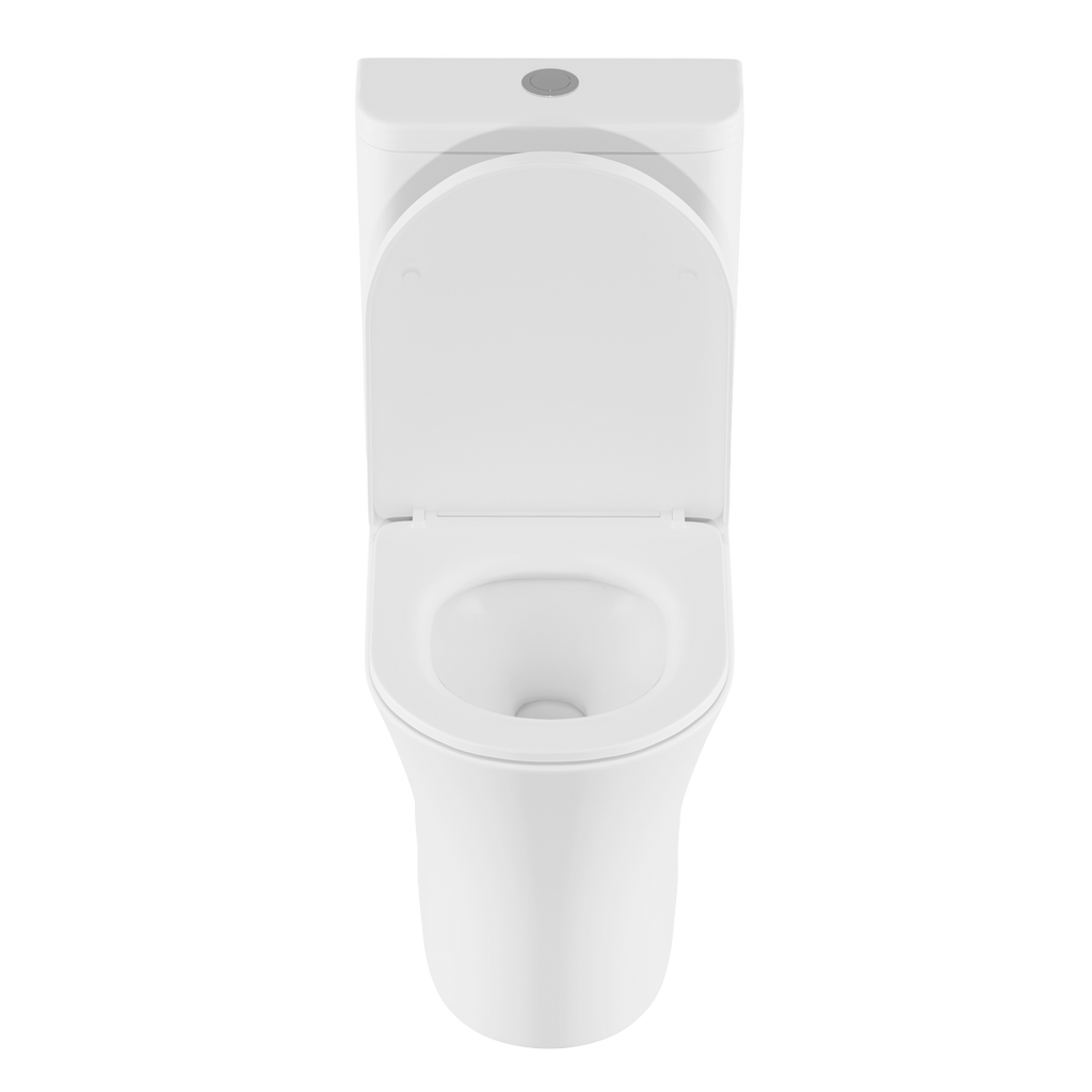 Close-Coupled Toilet with Soft Close Seat, Dual Flush Cistern & Rimless Flush – White DH332