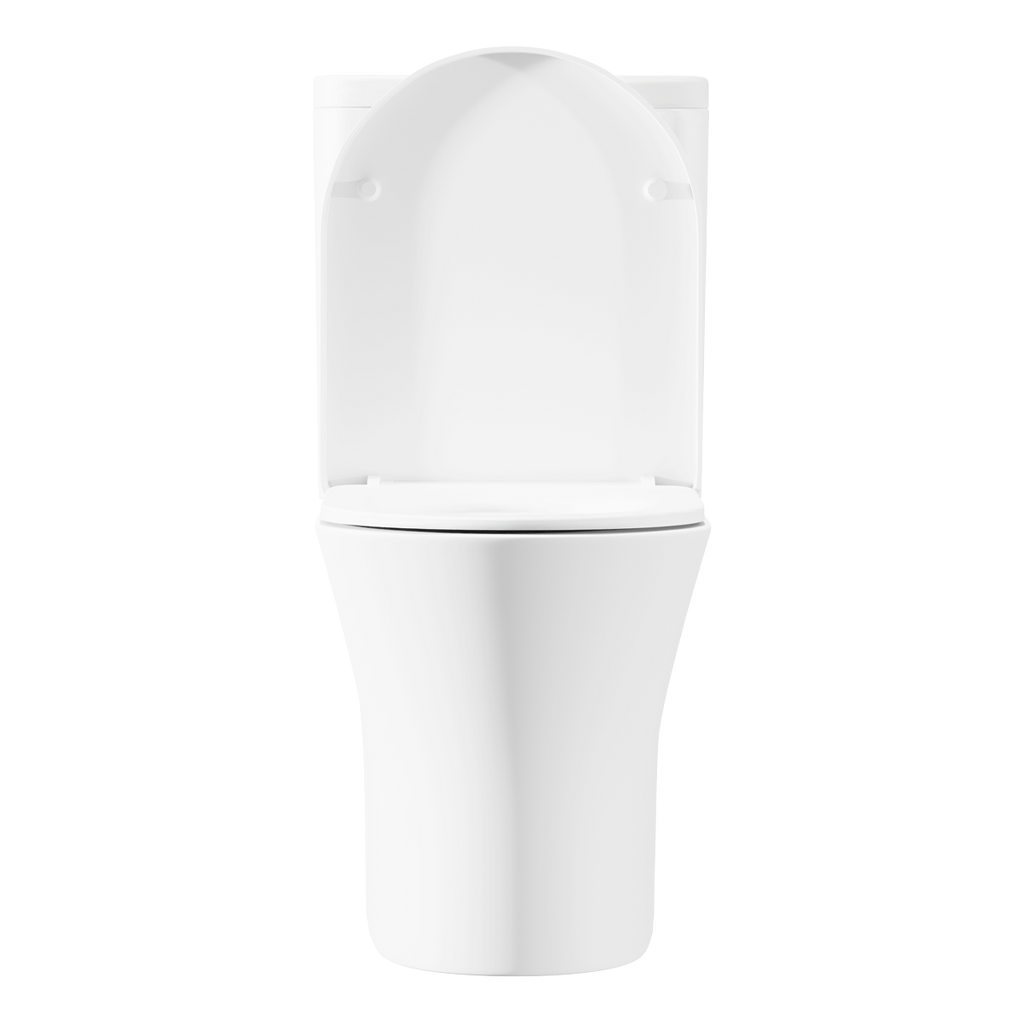 Close-Coupled Toilet with Soft Close Seat, Dual Flush Cistern & Rimless Flush – White DH332