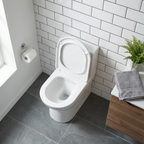 Close-Coupled Toilet with Soft Close Seat, Dual Flush Cistern & Rimless Flush – White DH333