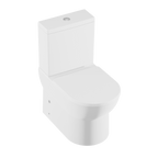Close-Coupled Toilet with Soft Close Seat, Dual Flush Cistern & Rimless Flush – White DH333