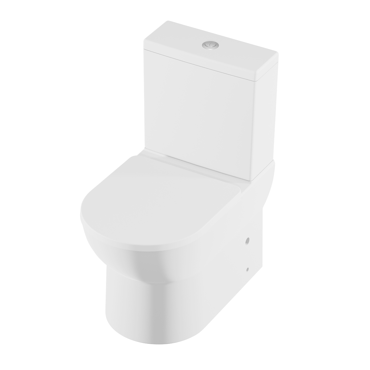 Close-Coupled Toilet with Soft Close Seat, Dual Flush Cistern & Rimless Flush – White DH333