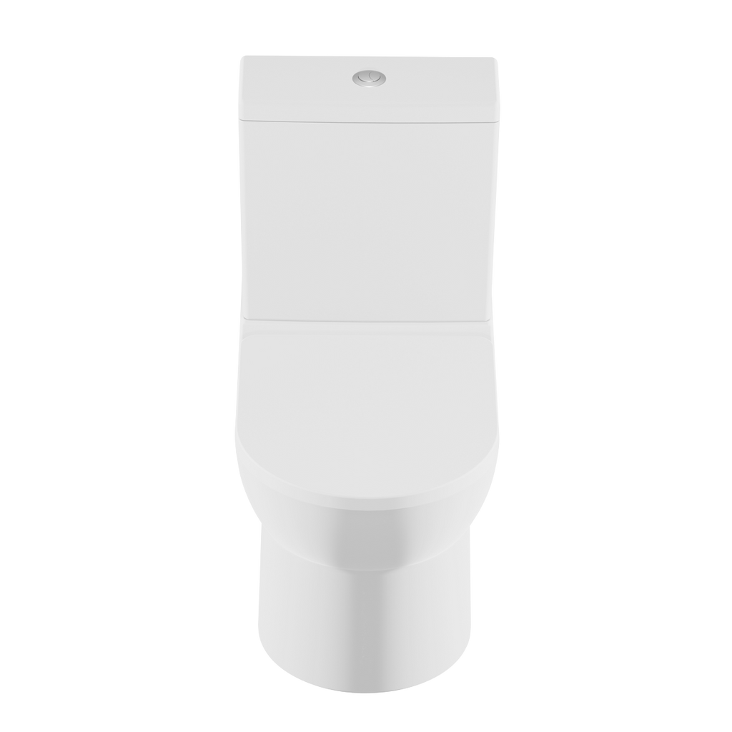 Close-Coupled Toilet with Soft Close Seat, Dual Flush Cistern & Rimless Flush – White DH333