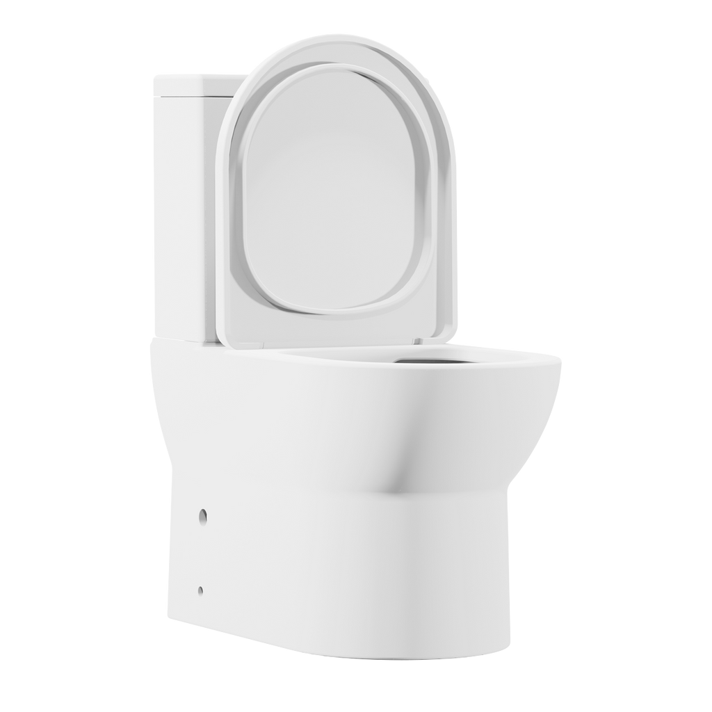 Close-Coupled Toilet with Soft Close Seat, Dual Flush Cistern & Rimless Flush – White DH333
