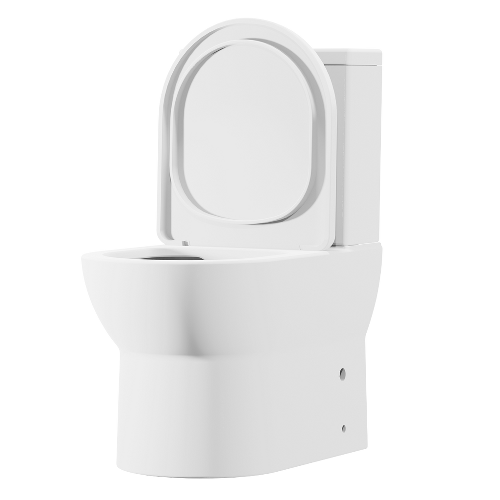 Close-Coupled Toilet with Soft Close Seat, Dual Flush Cistern & Rimless Flush – White DH333