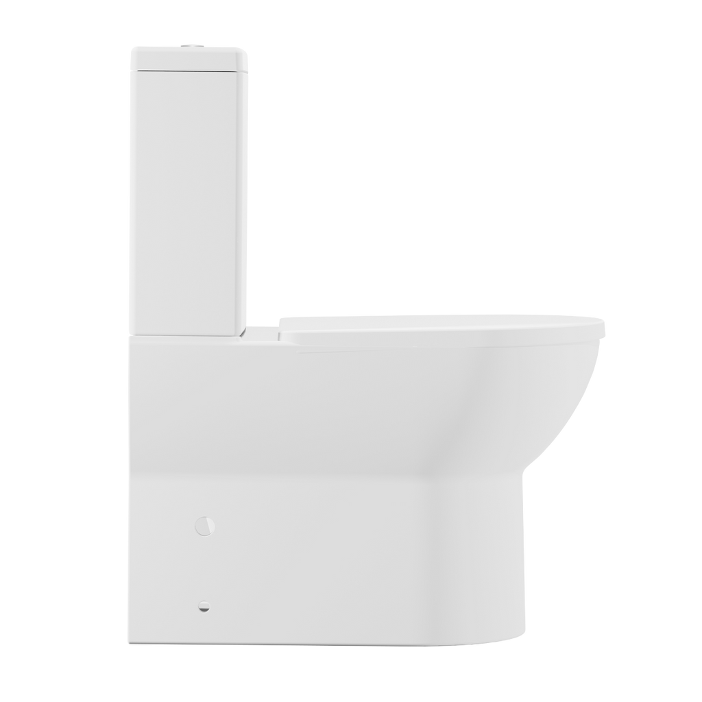 Close-Coupled Toilet with Soft Close Seat, Dual Flush Cistern & Rimless Flush – White DH333