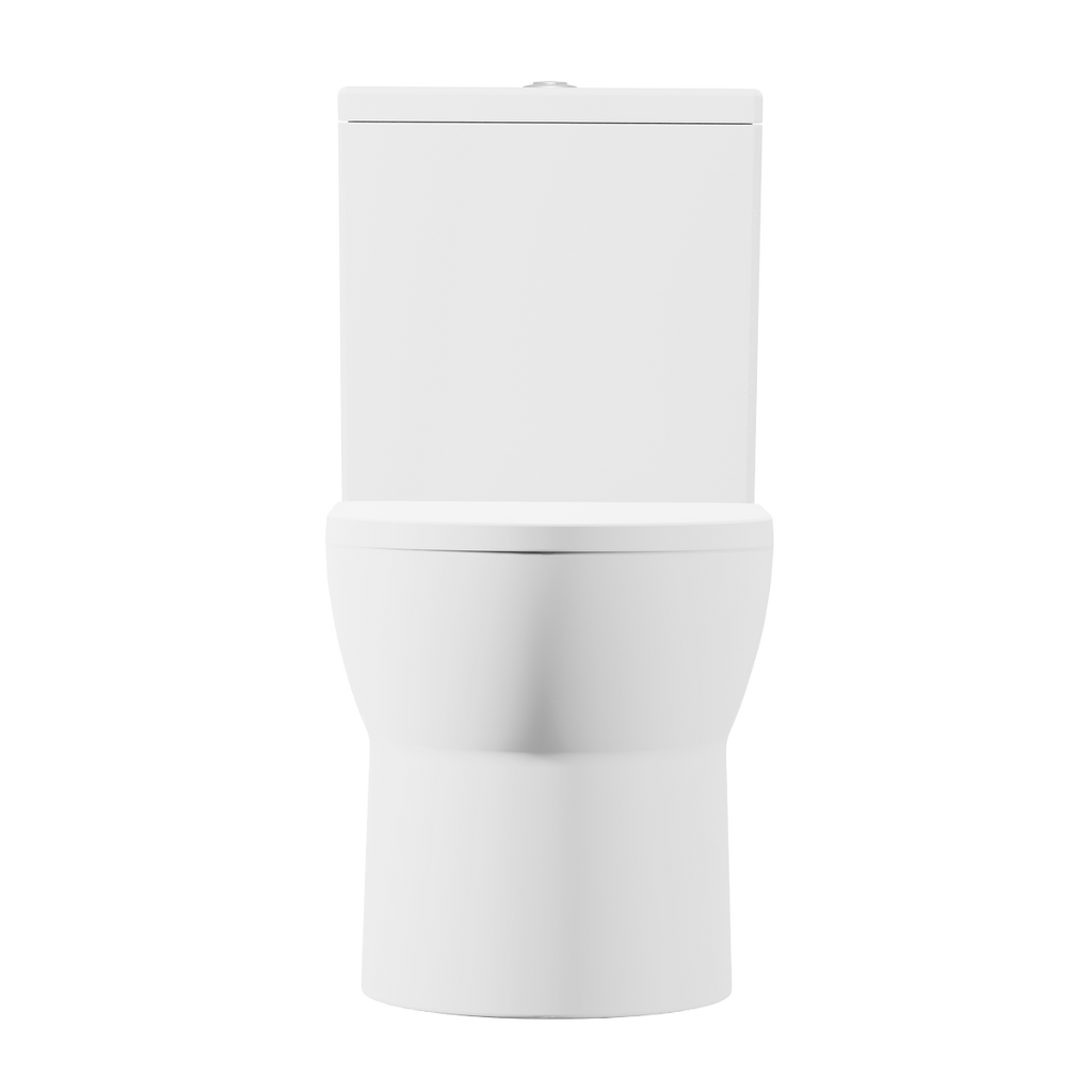 Close-Coupled Toilet with Soft Close Seat, Dual Flush Cistern & Rimless Flush – White DH333