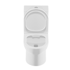 Close-Coupled Toilet with Soft Close Seat, Dual Flush Cistern & Rimless Flush – White DH333
