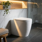 Back-to-Wall Toilet with Soft Close Seat & Rimless Flush – White DH334