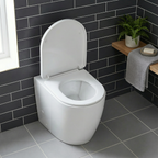 Back-to-Wall Toilet with Soft Close Seat & Rimless Flush – White DH334