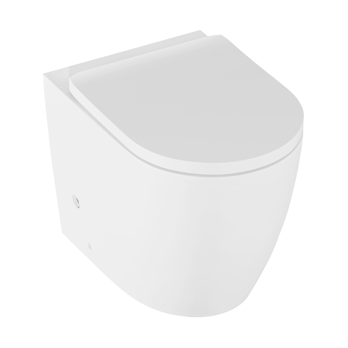 Back-to-Wall Toilet with Soft Close Seat & Rimless Flush – White DH334