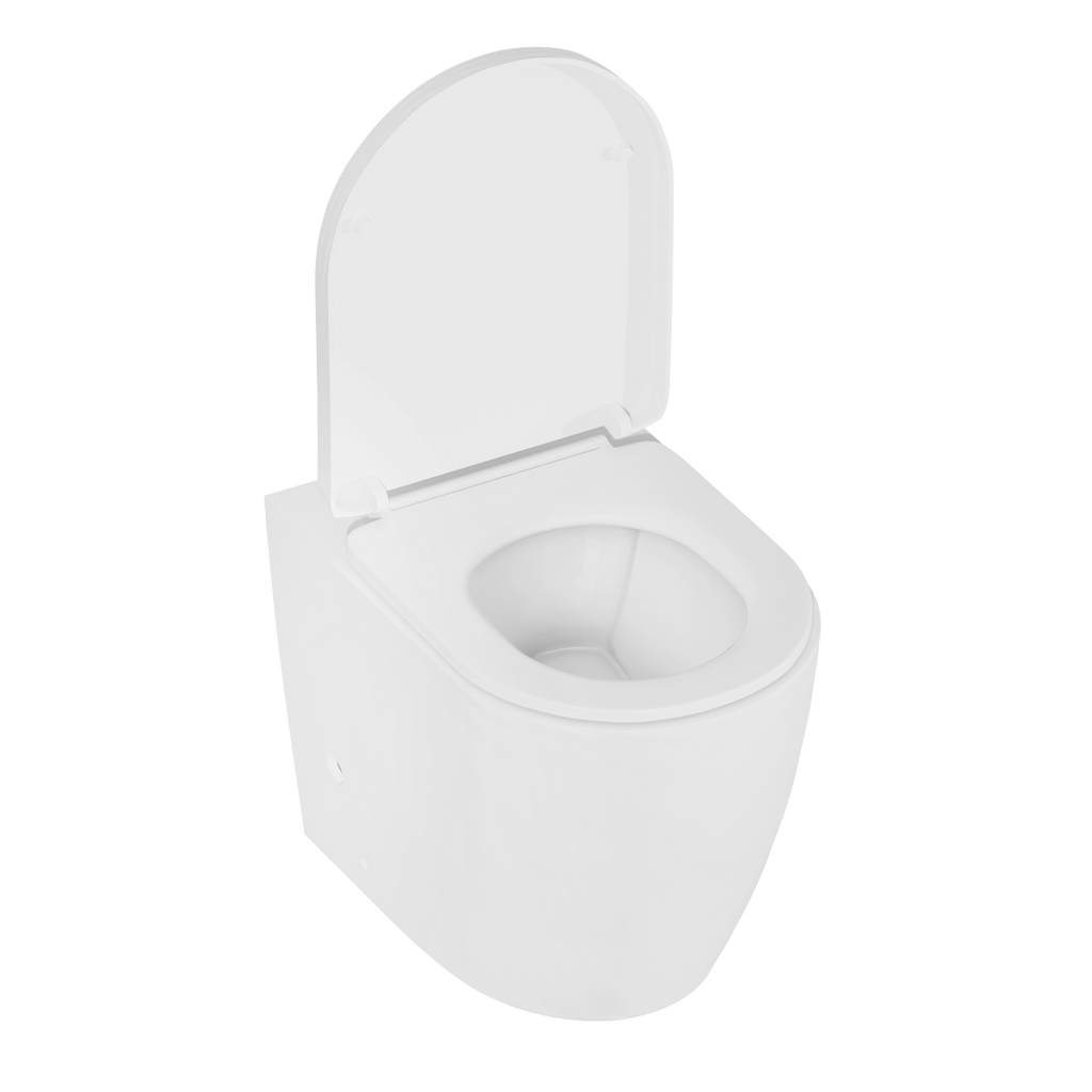 Back-to-Wall Toilet with Soft Close Seat & Rimless Flush – White DH334
