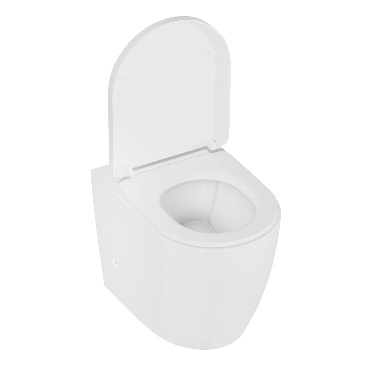 Back-to-Wall Toilet with Soft Close Seat & Rimless Flush – White DH334