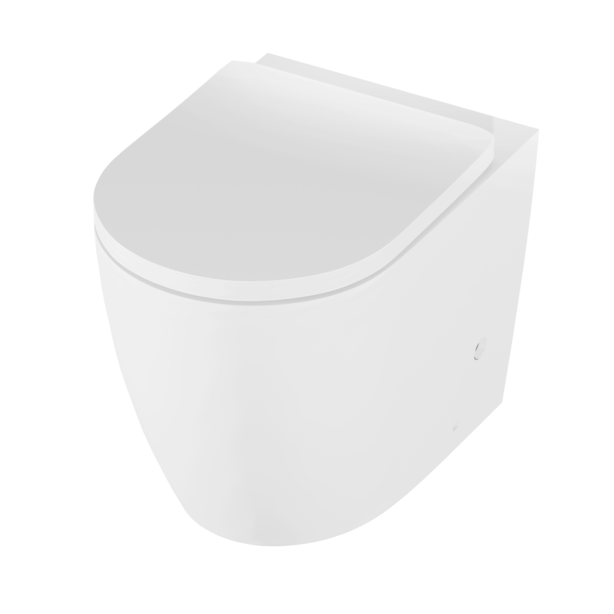 Back-to-Wall Toilet with Soft Close Seat & Rimless Flush – White DH334