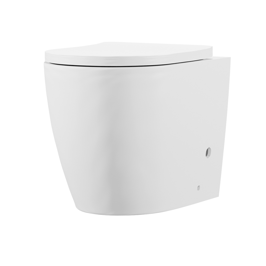 Back-to-Wall Toilet with Soft Close Seat & Rimless Flush – White DH334