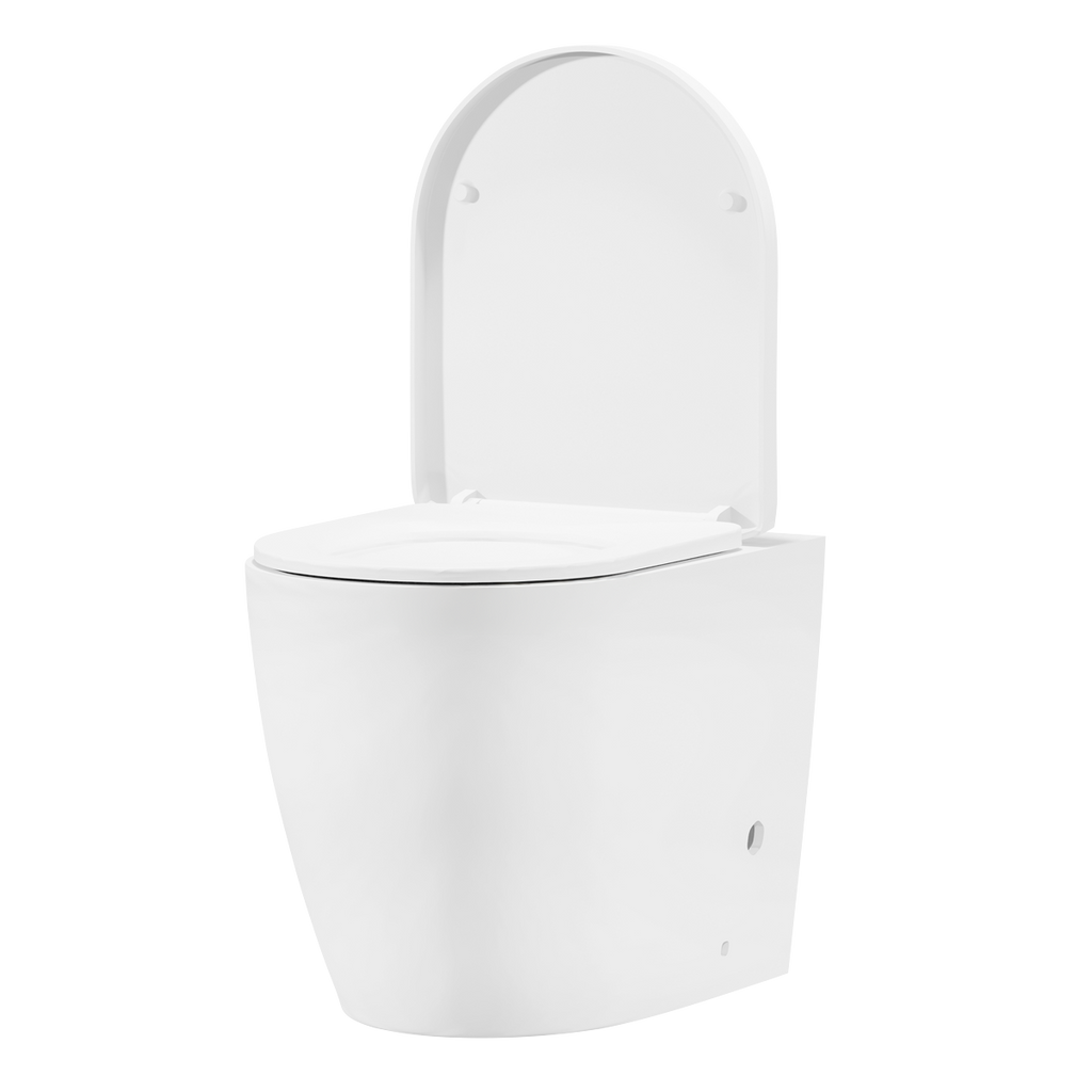 Back-to-Wall Toilet with Soft Close Seat & Rimless Flush – White DH334