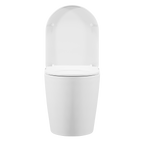 Back-to-Wall Toilet with Soft Close Seat & Rimless Flush – White DH334