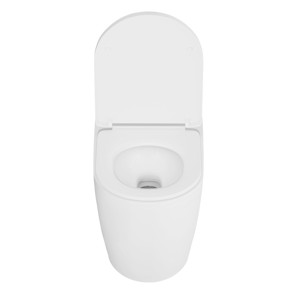 Back-to-Wall Toilet with Soft Close Seat & Rimless Flush – White DH334