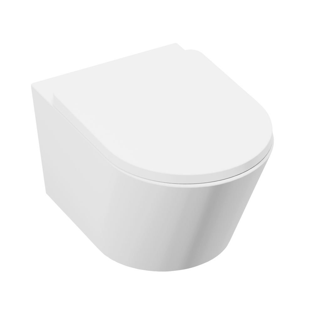 Wall Hung Toilet with Soft Close Seat & Rimless Flush – White DH335