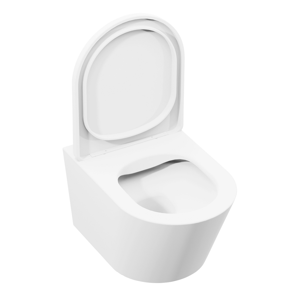 Wall Hung Toilet with Soft Close Seat & Rimless Flush – White DH335