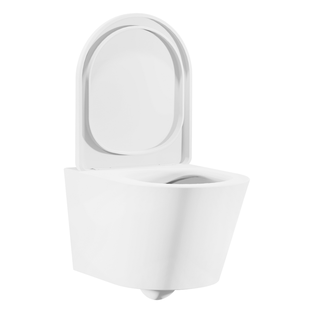 Wall Hung Toilet with Soft Close Seat & Rimless Flush – White DH335